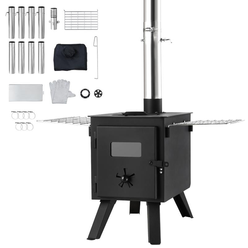 VEVOR Wood Stove, 86 inch, Alloy Steel Camping Tent Stove