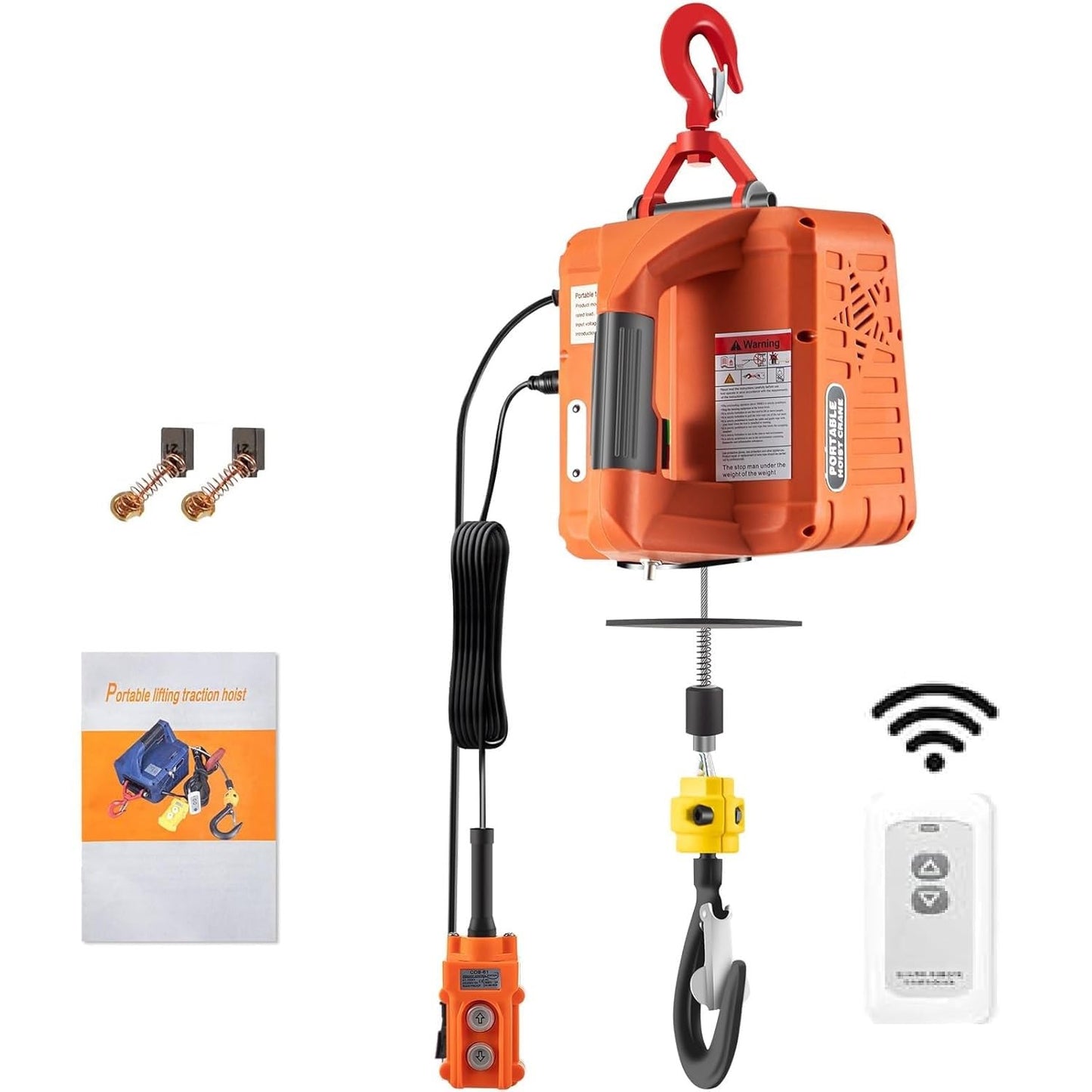 VEVOR 3-in-1 Electric Hoist Winch – 1100 lbs, 1500W