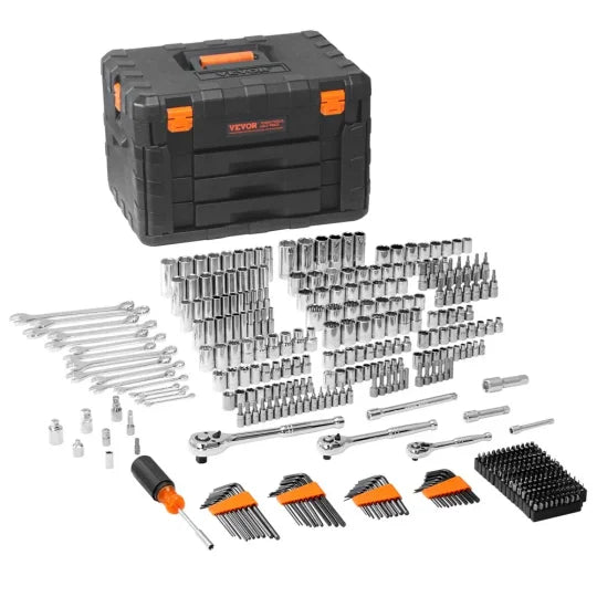 Vevor Mechanics Tool Set and Socket Set with various Accessories, Storage Case