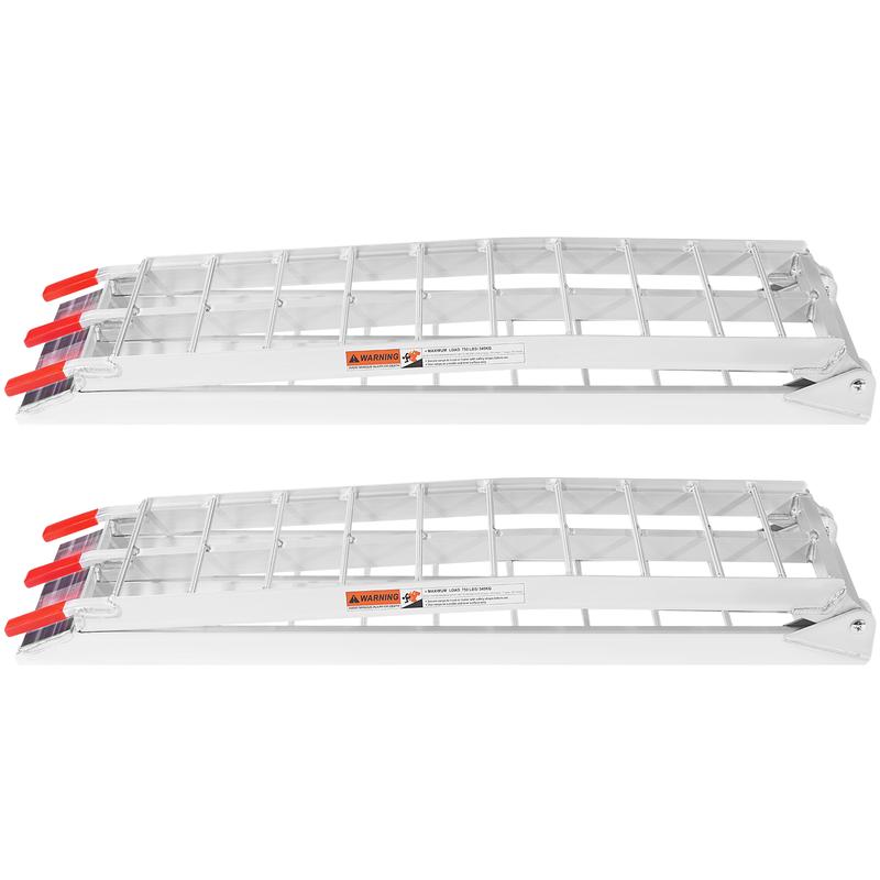 VEVOR 1500 lbs Capacity Folding Aluminum Ramps, 2-Pack