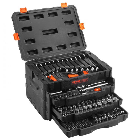 Vevor Mechanics Tool Set and Socket Set with various Accessories, Storage Case